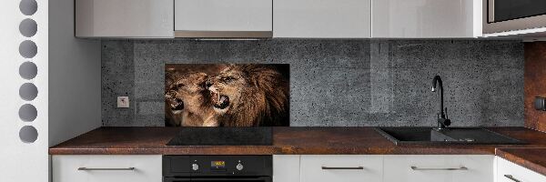 Dekorační panel sklo Řvoucí lvi