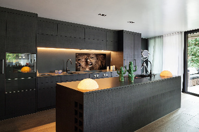 Dekorační panel sklo Řvoucí lvi