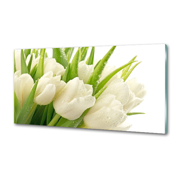 Panel do kuchyně Bílé tulipány