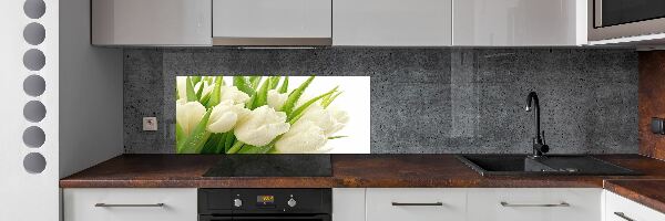 Panel do kuchyně Bílé tulipány