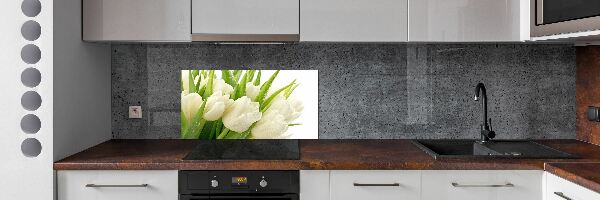 Panel do kuchyně Bílé tulipány