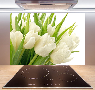Panel do kuchyně Bílé tulipány