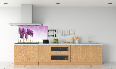 Panel do kuchyně Fialové tulipány