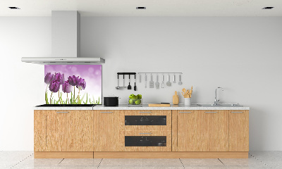 Panel do kuchyně Fialové tulipány