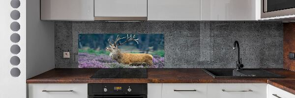 Panel lacobel Jelen mezi levandulí
