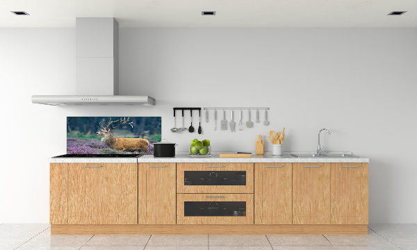 Panel lacobel Jelen mezi levandulí