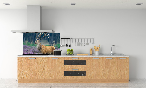 Panel lacobel Jelen mezi levandulí