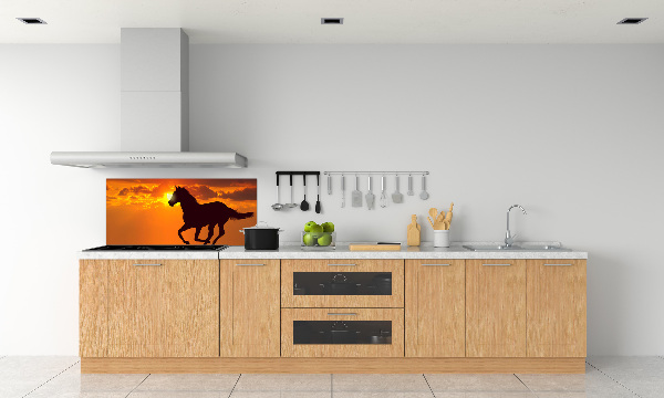 Panel do kuchyně Kůň západ slunce