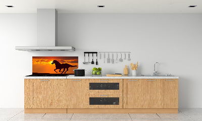 Panel do kuchyně Kůň západ slunce