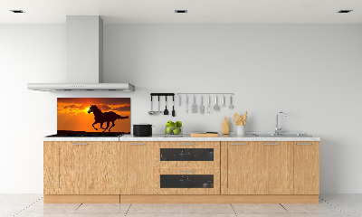 Panel do kuchyně Kůň západ slunce