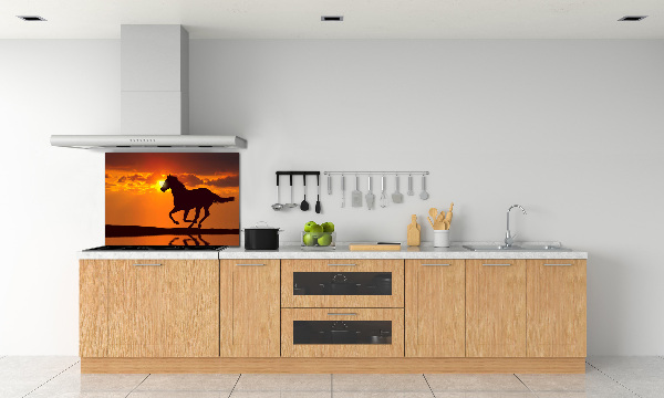 Panel do kuchyně Kůň západ slunce