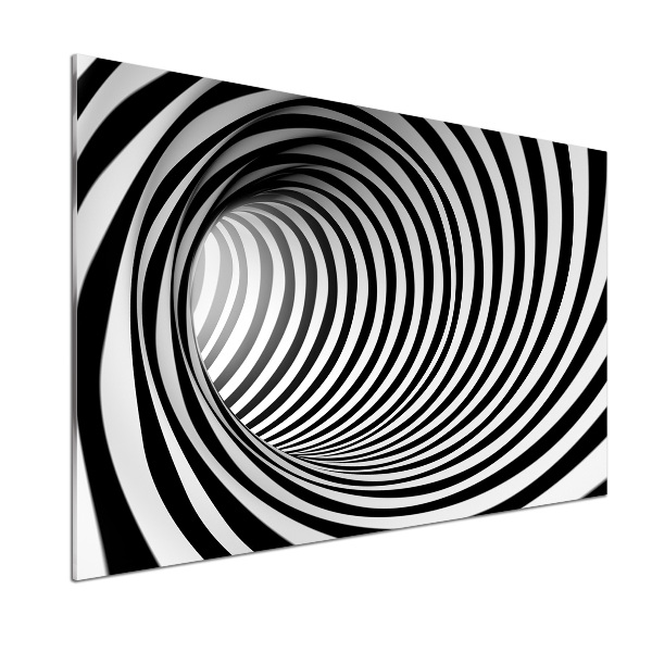 Skleněný panel do kuchynské linky Tunel 3D