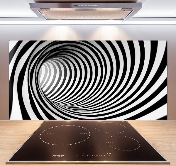 Skleněný panel do kuchynské linky Tunel 3D
