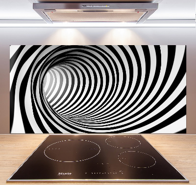 Skleněný panel do kuchynské linky Tunel 3D