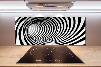 Skleněný panel do kuchynské linky Tunel 3D
