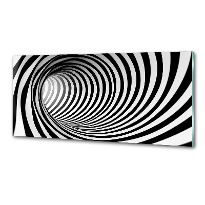 Skleněný panel do kuchynské linky Tunel 3D