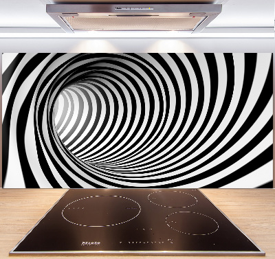 Skleněný panel do kuchynské linky Tunel 3D