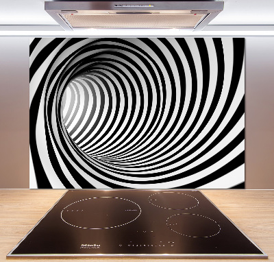Skleněný panel do kuchynské linky Tunel 3D