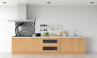 Skleněný panel do kuchynské linky Tunel 3D