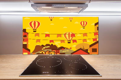 Panel do kuchyně Balony nad městem