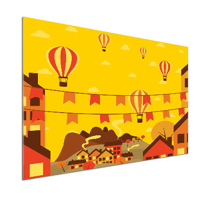 Panel do kuchyně Balony nad městem