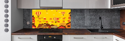 Panel do kuchyně Balony nad městem