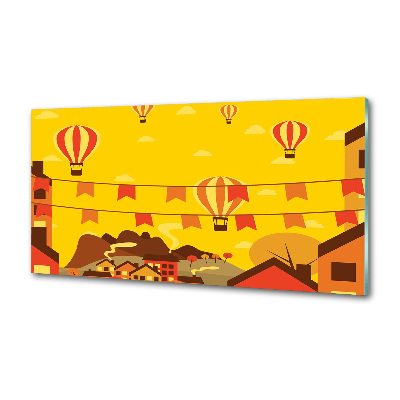 Panel do kuchyně Balony nad městem