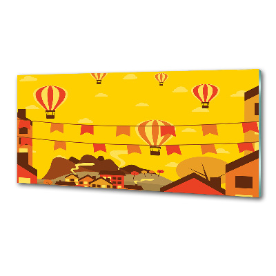 Panel do kuchyně Balony nad městem