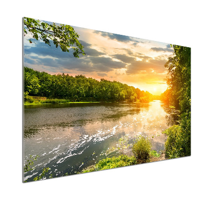 Panel do kuchyně Soumrak nad řekou