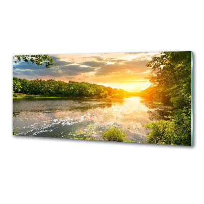 Panel do kuchyně Soumrak nad řekou