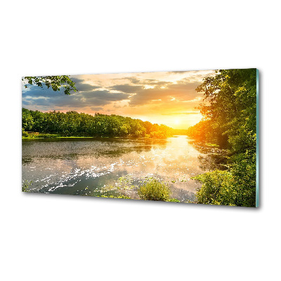 Panel do kuchyně Soumrak nad řekou