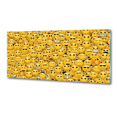 Skleněný panel do kuchynské linky Emotikony