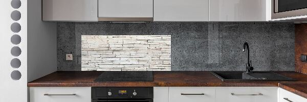 Panel lacobel Bílá stěna kámen