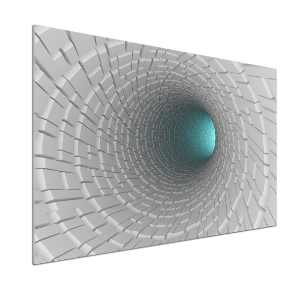 Skleněný panel do kuchynské linky Tunel 3D