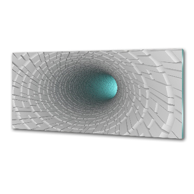 Skleněný panel do kuchynské linky Tunel 3D