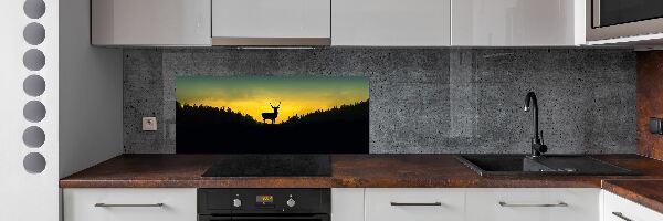 Skleněný panel do kuchyně Jelen
