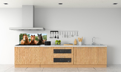 Dekorační panel sklo Tři koně