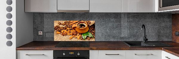 Panel lacobel Zrnka kávy a šálek