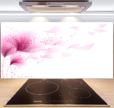 Dekorační panel sklo Růžová květina