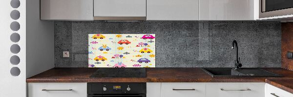 Dekorační panel sklo Autíčka