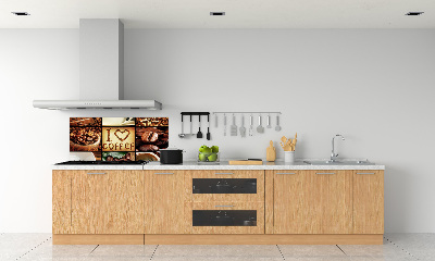 Dekorační panel sklo Káva koláž