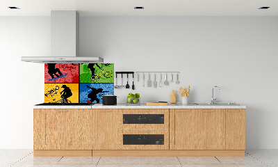 Panel do kuchyně Kolo a skateboard
