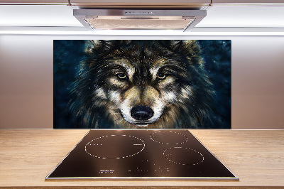 Skleněný panel do kuchyně Vlci