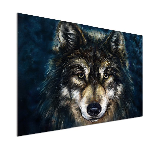 Skleněný panel do kuchyně Vlci