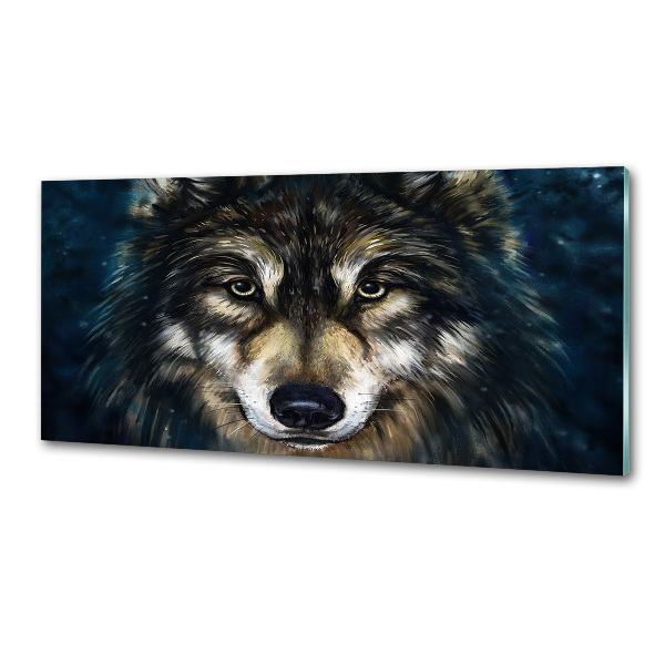 Skleněný panel do kuchyně Vlci
