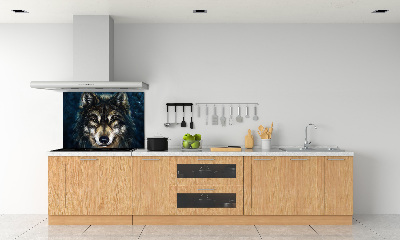 Skleněný panel do kuchyně Vlci
