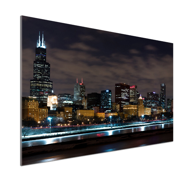 Dekorační panel sklo Noční Chicago