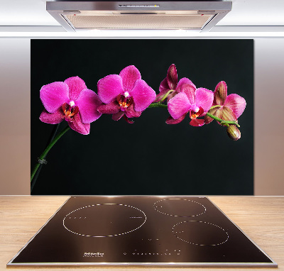Skleněný panel do kuchynské linky Orchidej