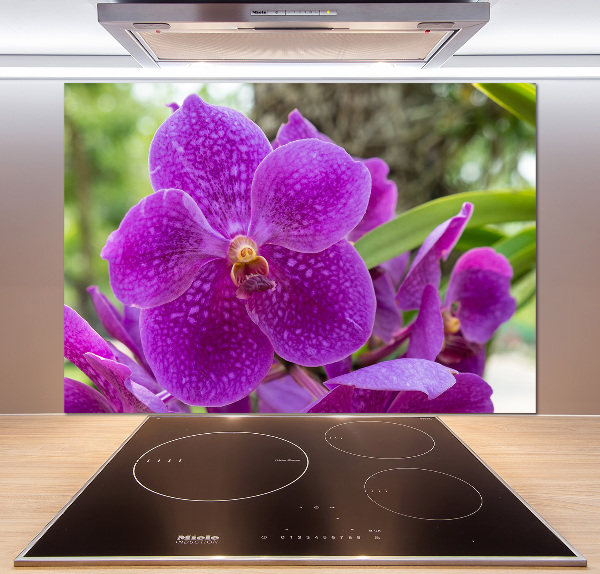 Skleněný panel do kuchynské linky Orchidej