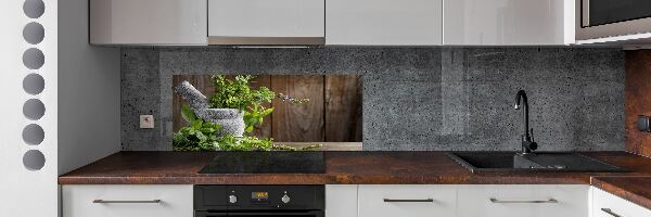 Panel do kuchyně Byliny v hmoždíři